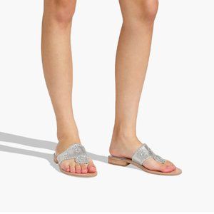 Jack Rogers Silver Flat Sandal